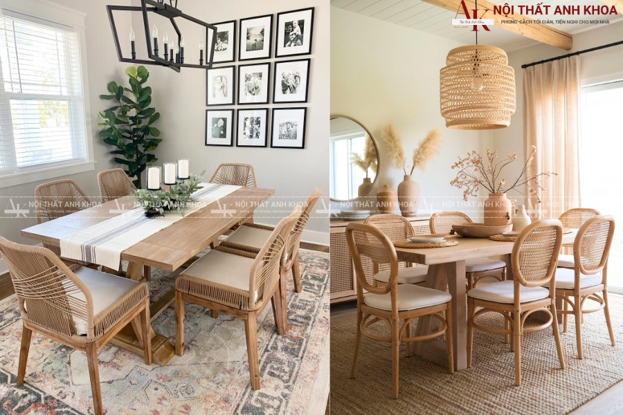 Bộ bàn ăn 6 ghế gỗ tự nhiên sang trọng Bộ bàn ăn 6 ghế gỗ tự nhiên sang trọng