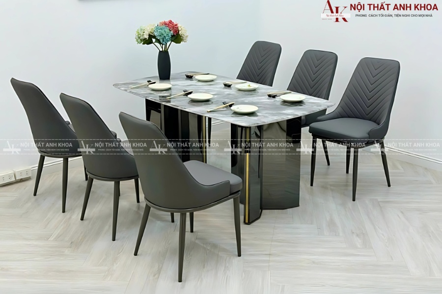 Bàn ăn mặt đá phù hợp cho nhà phố và căn hộ Bàn ăn mặt đá phù hợp cho nhà phố và căn hộ