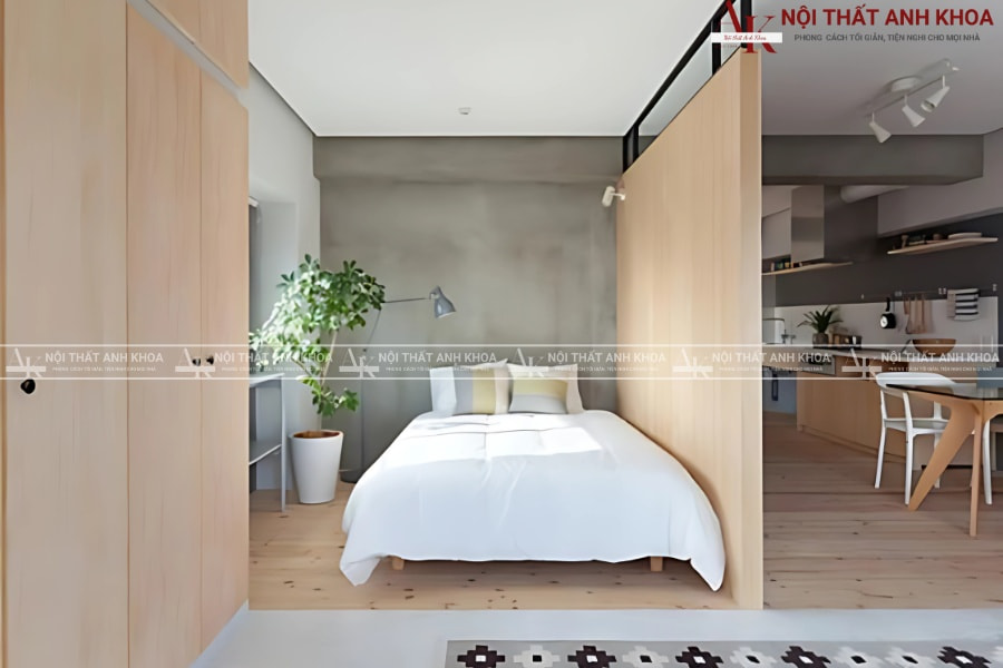 Vách ngăn phòng ngủ tiện ích hiện đại Vách ngăn phòng ngủ tiện ích hiện đại