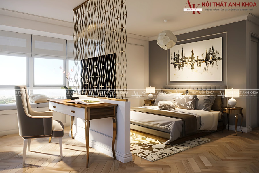 Vách ngăn phòng ngủ phong cách tối giản Vách ngăn phòng ngủ phong cách tối giản