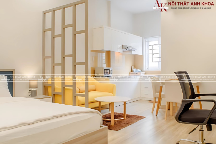 Vách ngăn phòng ngủ cho căn hộ Studio  Vách ngăn phòng ngủ cho căn hộ Studio