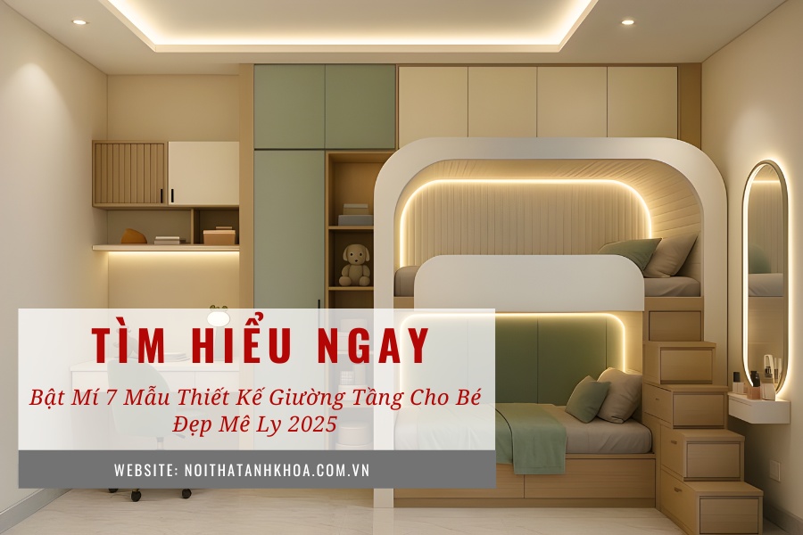 Bật mí 7 mẫu thiết kế giường tầng cho bé đẹp mê ly 2025 Bật mí 7 mẫu thiết kế giường tầng cho bé đẹp mê ly 2025