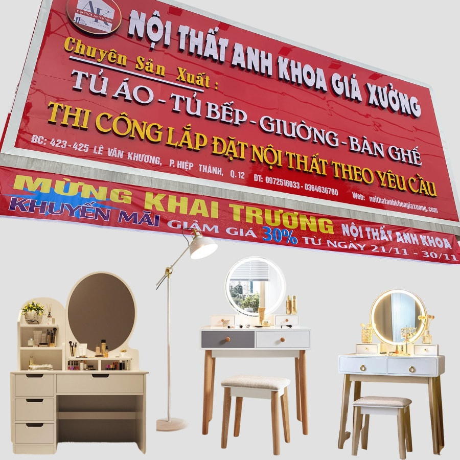 Cửa hàng nội thất Anh Khoa giá xưởng ở Quận 12 Cửa hàng nội thất Anh Khoa giá xưởng ở Quận 12