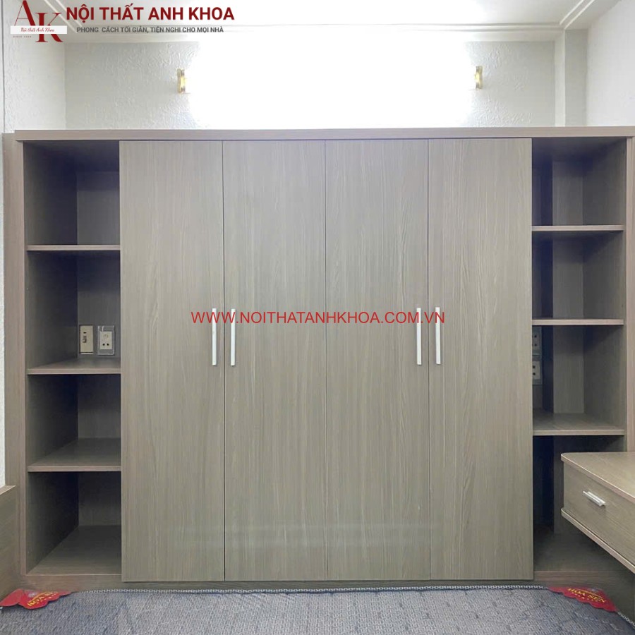 Giường liền tủ gỗ công nghiệp MDF cứng cáp, bền đẹp Giường liền tủ gỗ công nghiệp MDF cứng cáp, bền đẹp