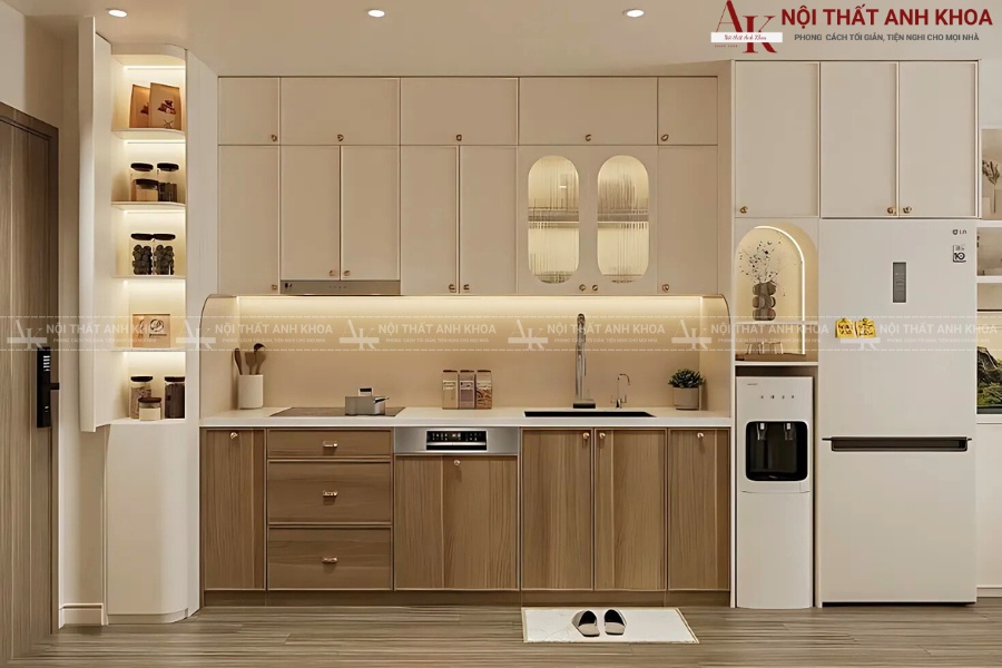 Mẫu kệ nhà bếp gỗ công nghiệp giá rẻ, đẹp mắt Mẫu kệ nhà bếp gỗ công nghiệp giá rẻ, đẹp mắt