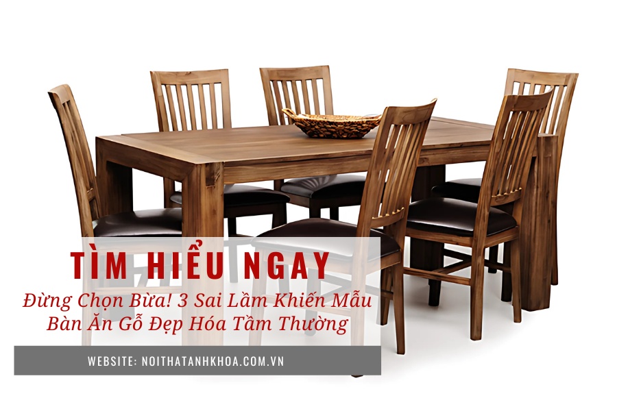 Đừng chọn bừa! 3 sai lầm khiến mẫu bàn ăn gỗ đẹp hóa tầm thường Đừng chọn bừa! 3 sai lầm khiến mẫu bàn ăn gỗ đẹp hóa tầm thường