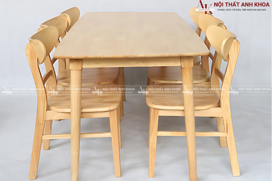 Bàn ăn gỗ sồi tự nhiên - Vẻ đẹp mộc mạc mà hiện đại Bàn ăn gỗ sồi tự nhiên - Vẻ đẹp mộc mạc mà hiện đại