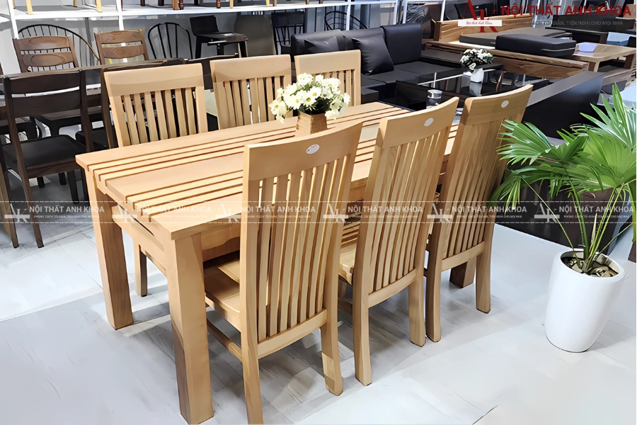 Bàn ăn gỗ tự nhiên - Điểm nhấn hoàn hảo cho phòng ăn Bàn ăn gỗ tự nhiên - Điểm nhấn hoàn hảo cho phòng ăn