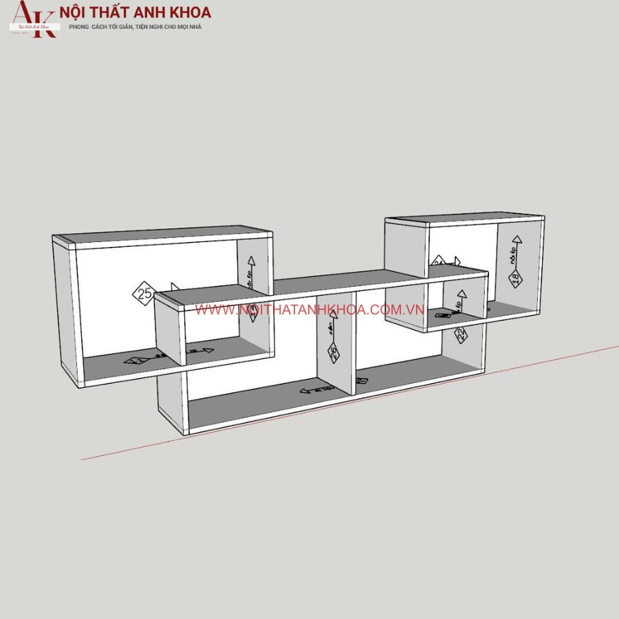 Kệ sách treo tường mini gỗ MDF đẹp giá tốt Kệ sách treo tường mini gỗ MDF đẹp giá tốt