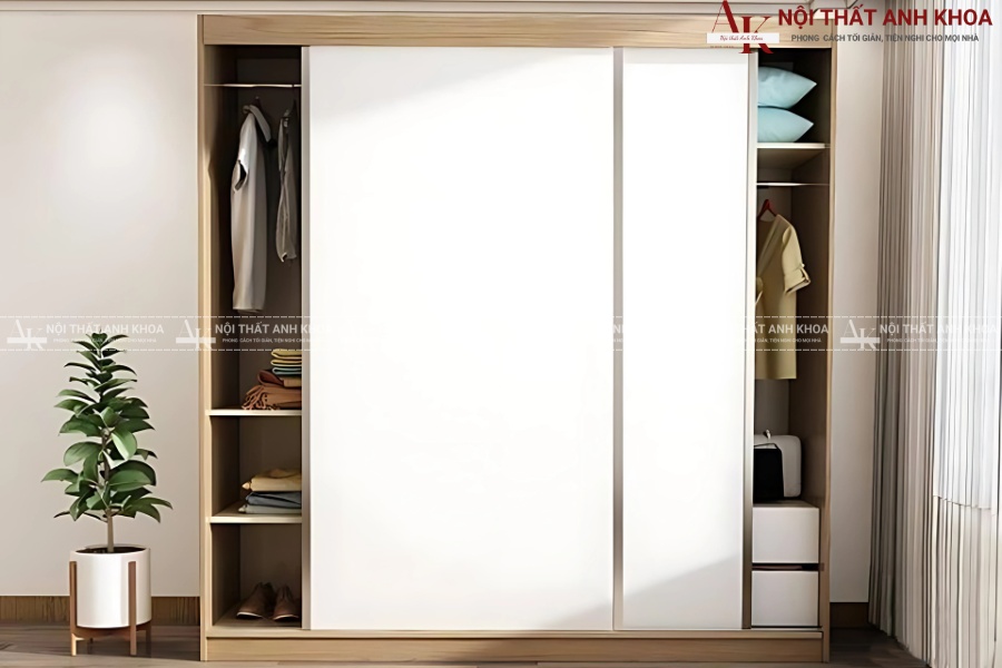 Mẫu tủ áo âm tường cửa lùa - Tối ưu hóa không gian sống  Mẫu tủ áo âm tường cửa lùa - Tối ưu hóa không gian sống