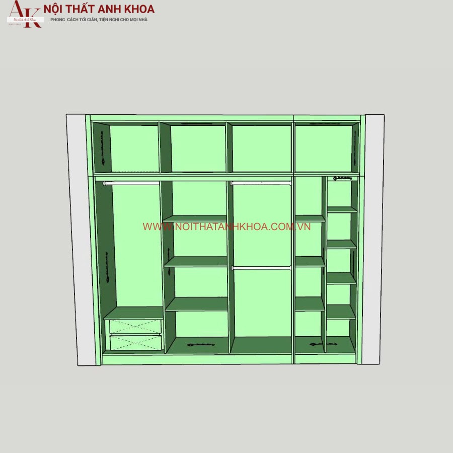 Sức chứa khổng lồ của mẫu tủ quần áo âm tường mang đến Sức chứa khổng lồ của mẫu tủ quần áo âm tường mang đến