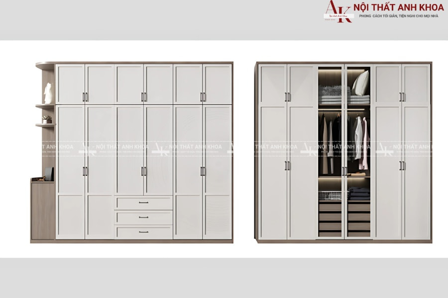 Tủ quần áo 6 cánh - Giải pháp tối ưu không gian Tủ quần áo 6 cánh - Giải pháp tối ưu không gian
