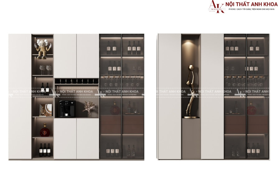 Xu hướng thiết kế tủ rượu phòng ăn mới nhất năm 2025 Xu hướng thiết kế tủ rượu phòng ăn mới nhất năm 2025