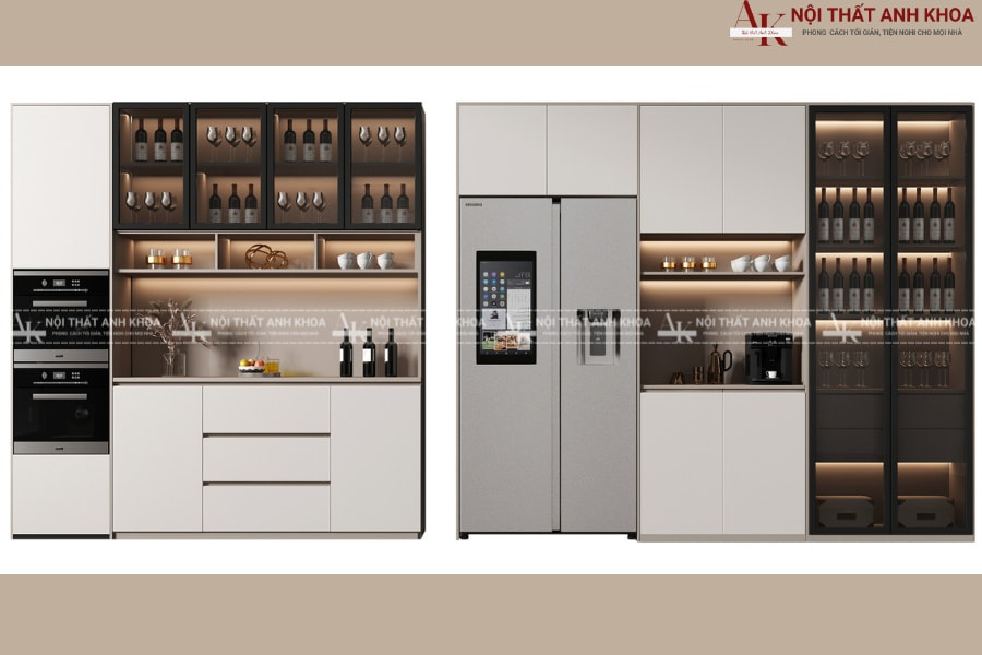 Tủ rượu gỗ MDF cho phòng ăn - Giá tốt, chất lượng cao Tủ rượu gỗ MDF cho phòng ăn - Giá tốt, chất lượng cao