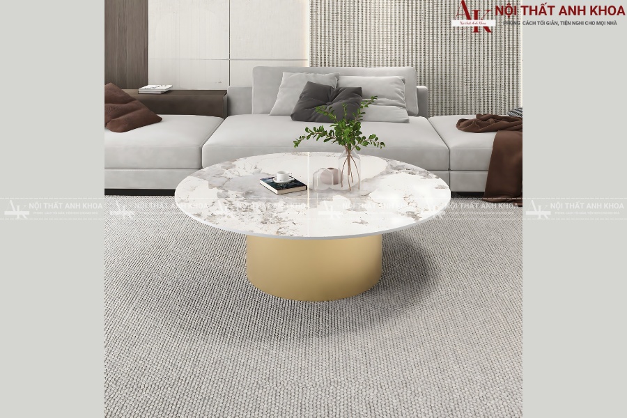 Mẫu bàn sofa tròn mặt đá - Đẹp khó cưỡng Mẫu bàn sofa tròn mặt đá - Đẹp khó cưỡng