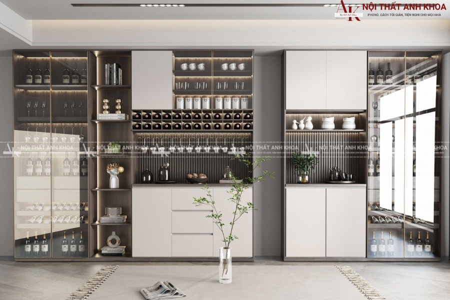 Tủ rượu phòng khách Tủ rượu phòng khách