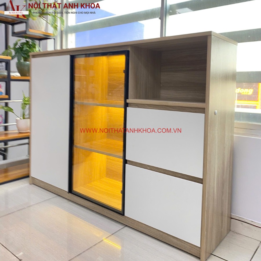 Kệ chén bếp gỗ MDF phối màu tinh tế, hiện đại Kệ chén bếp gỗ MDF phối màu tinh tế, hiện đại