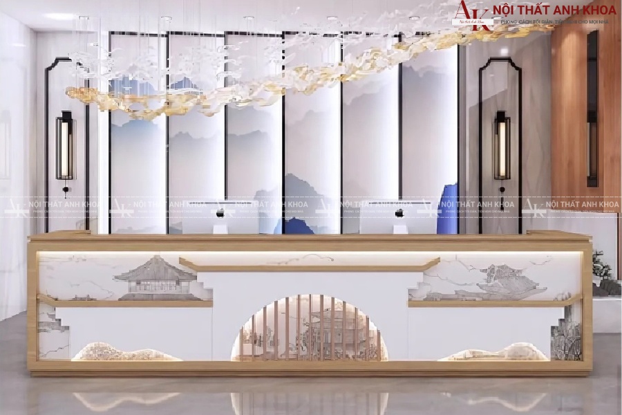 Quầy lễ tân hiện đại - Nâng tầm doanh nghiệp Quầy lễ tân hiện đại - Nâng tầm doanh nghiệp