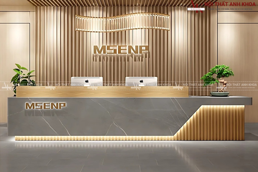 Mẫu quầy lễ tân hiện đại - Sang trọng cho văn phòng Mẫu quầy lễ tân hiện đại - Sang trọng cho văn phòng