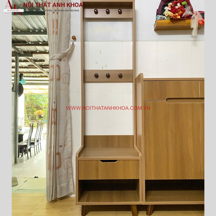 Tủ đựng giày dép kết hợp móc treo đồ tiện lợi Tủ đựng giày dép kết hợp móc treo đồ tiện lợi