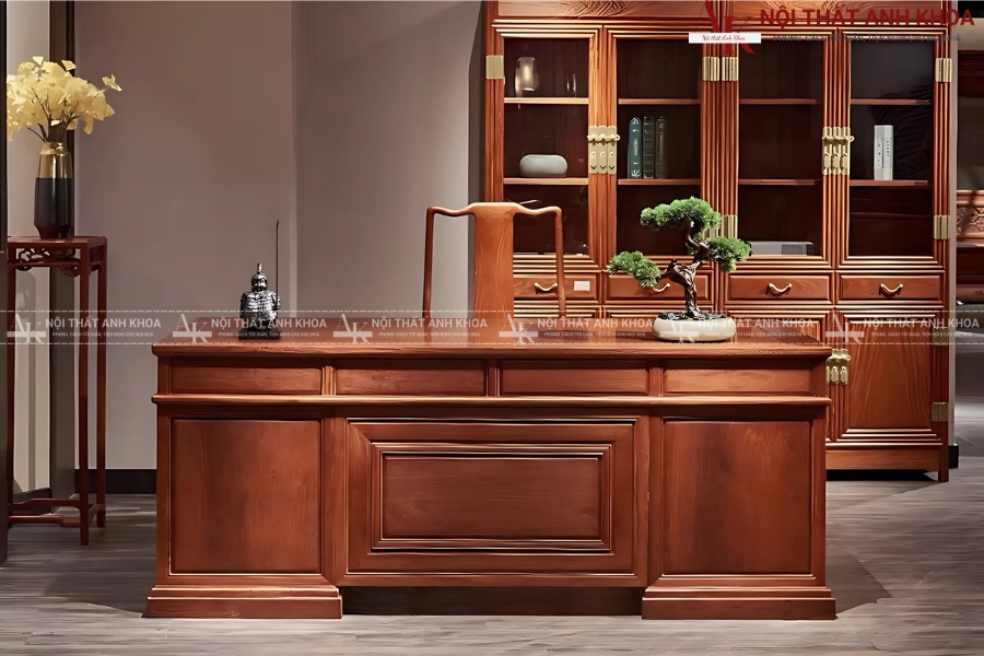 Bàn giám đốc gỗ tự nhiên - Bền đẹp theo thời gian Bàn giám đốc gỗ tự nhiên - Bền đẹp theo thời gian