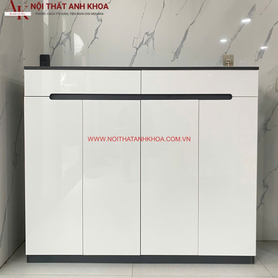 Tủ giày gỗ công nghiệp cánh acrylic bóng gương sang trọng Tủ giày gỗ công nghiệp cánh acrylic bóng gương sang trọng