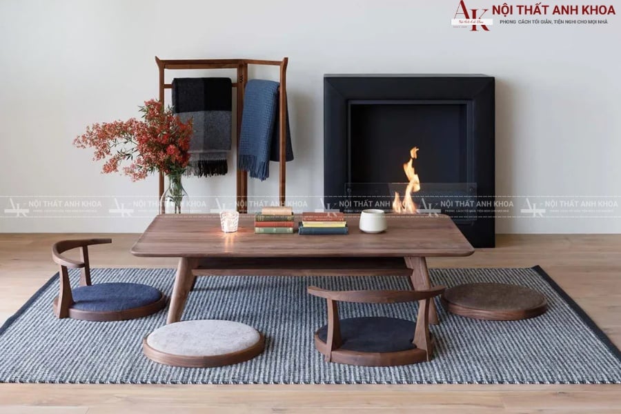 Bàn ăn 2 ghế kiểu Nhật đơn giản mà tinh tế Bàn ăn 2 ghế kiểu Nhật đơn giản mà tinh tế