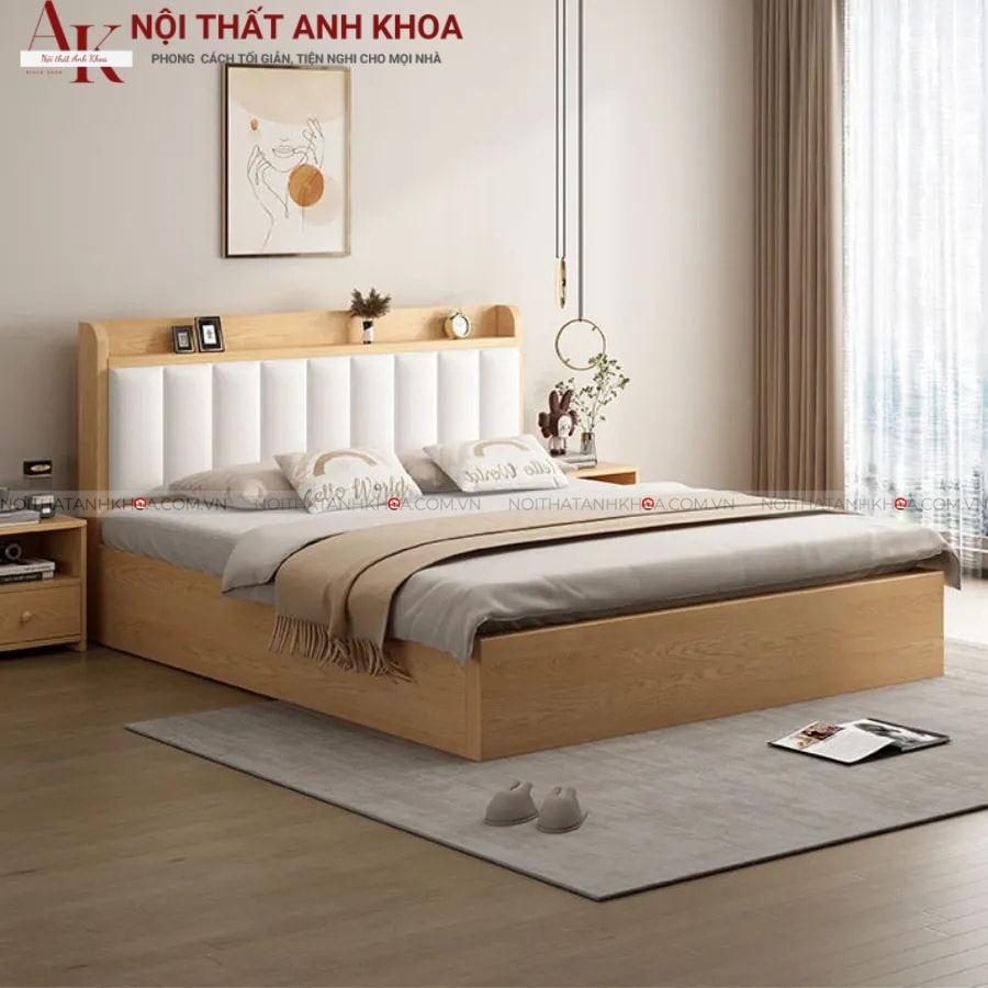 Giường ngủ hiện đại gỗ công nghiệp đầu bọc nệm cao cấp Giường ngủ hiện đại gỗ công nghiệp đầu bọc nệm cao cấp