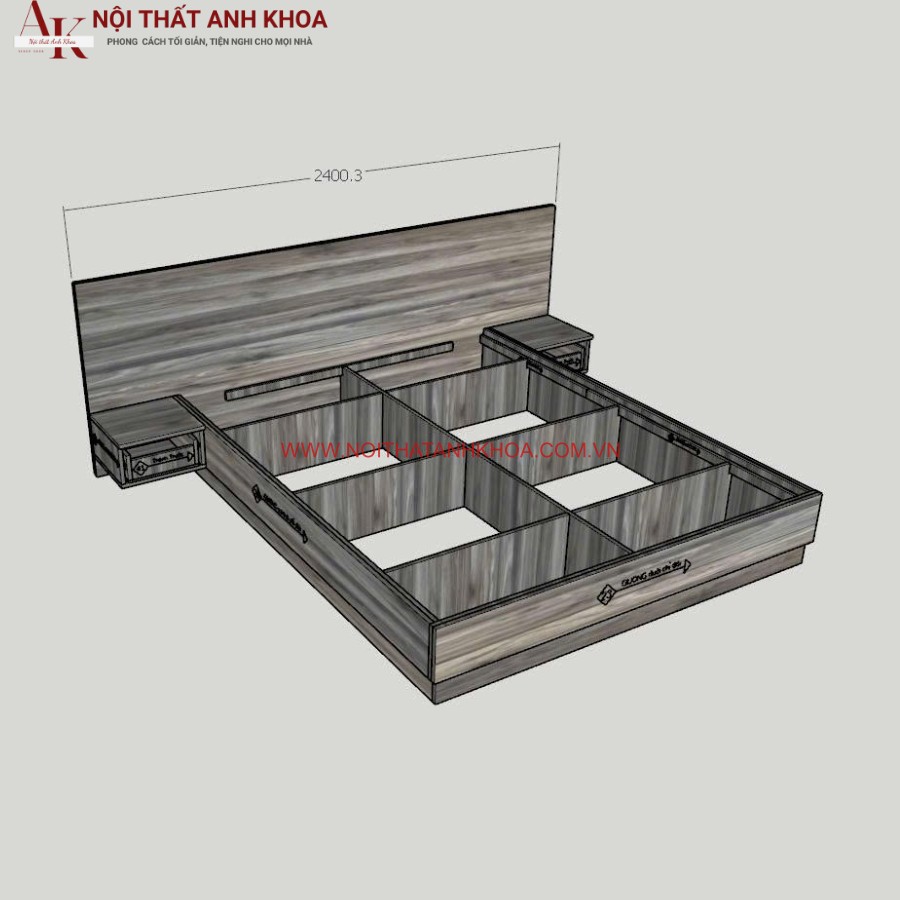 Giường ngủ thông minh kết hợp tab đầu giường siêu tiện lợi Giường ngủ thông minh kết hợp tab đầu giường siêu tiện lợi
