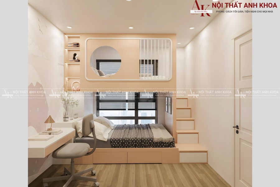 Giường tầng người lớn 1m8 x 2m tân cổ điển Giường tầng người lớn 1m8 x 2m tân cổ điển