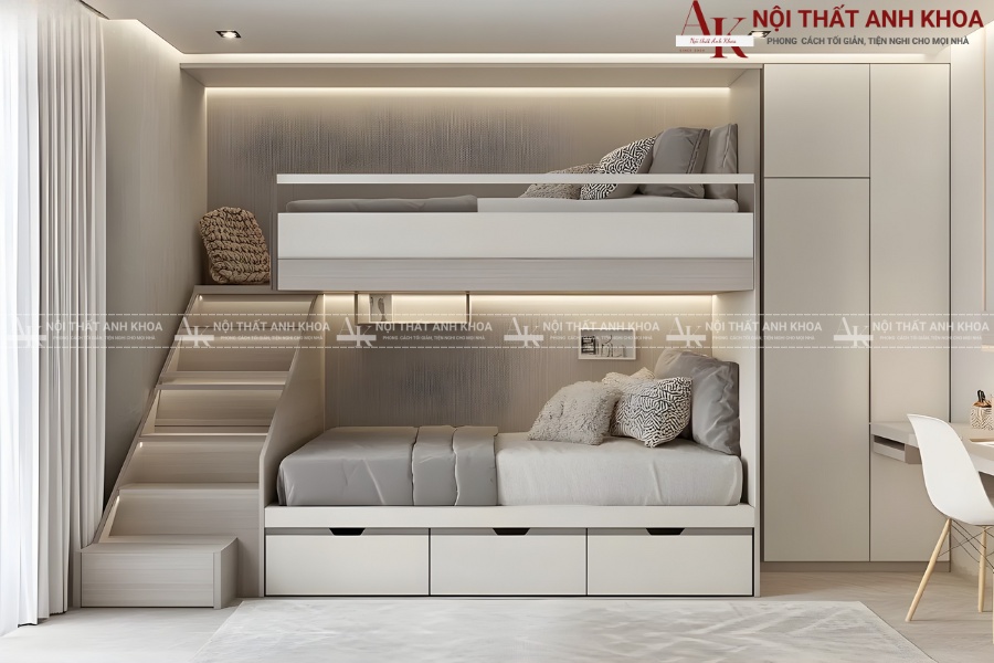 Giường tầng người lớn - Giải pháp tiết kiệm không gian hiện đại Giường tầng người lớn - Giải pháp tiết kiệm không gian hiện đại