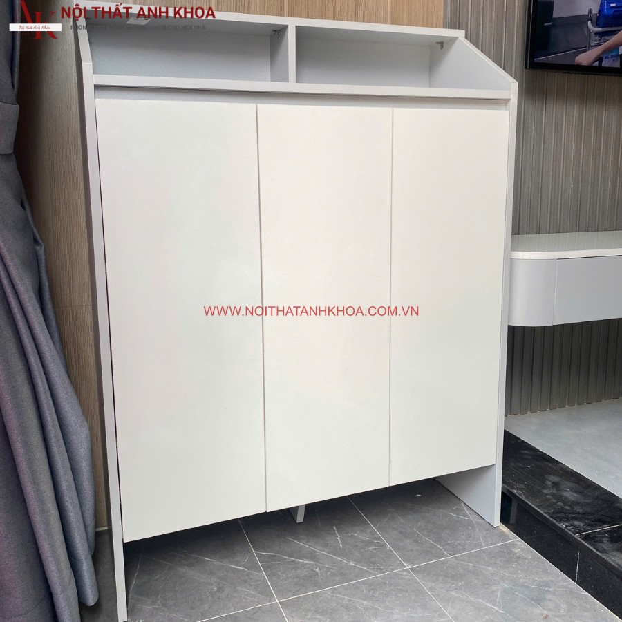 Tủ giày 3 cánh gỗ công nghiệp MDF bền đẹp, tiện lợi Tủ giày 3 cánh gỗ công nghiệp MDF bền đẹp, tiện lợi