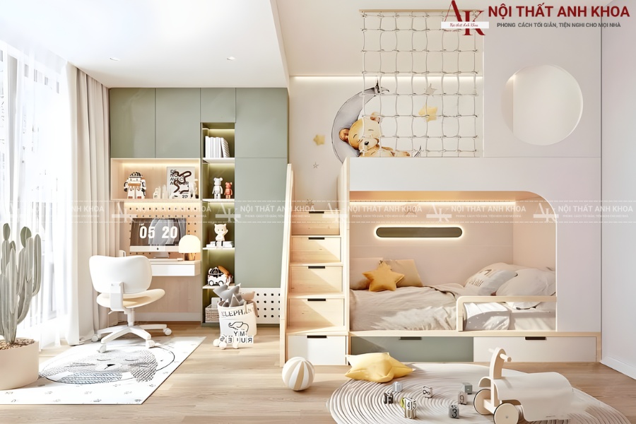 Mẫu giường tầng cho bé - Tiết kiệm diện tích Mẫu giường tầng cho bé - Tiết kiệm diện tích