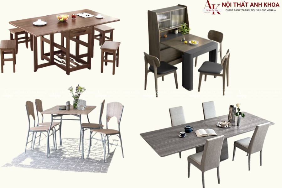 Bàn ăn gỗ công nghiệp MDF phủ melamine - Hiện đại, trẻ trung Bàn ăn gỗ công nghiệp MDF phủ melamine - Hiện đại, trẻ trung