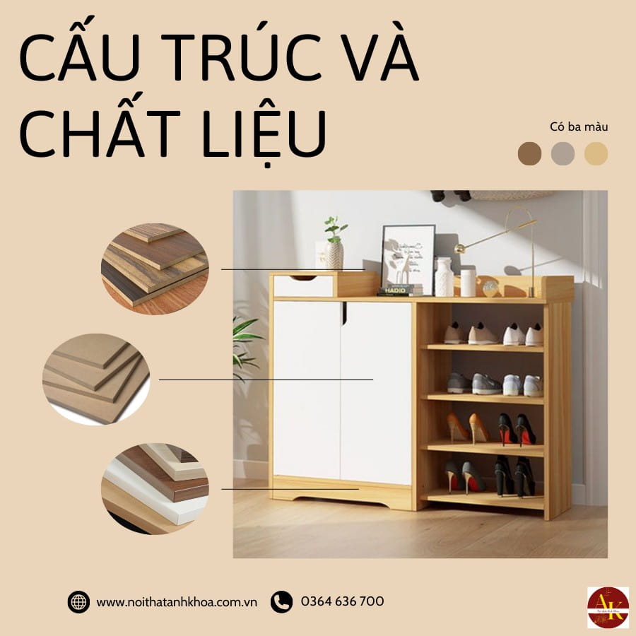 Cấu trúc và chất liệu của tủ giày gỗ công nghiệp Cấu trúc và chất liệu của tủ giày gỗ công nghiệp