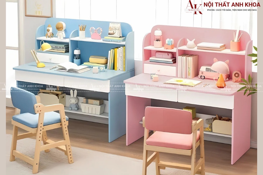 Bàn học sinh gỗ MDF phủ Melamine giá rẻ, hiện đại Bàn học sinh gỗ MDF phủ Melamine giá rẻ, hiện đại