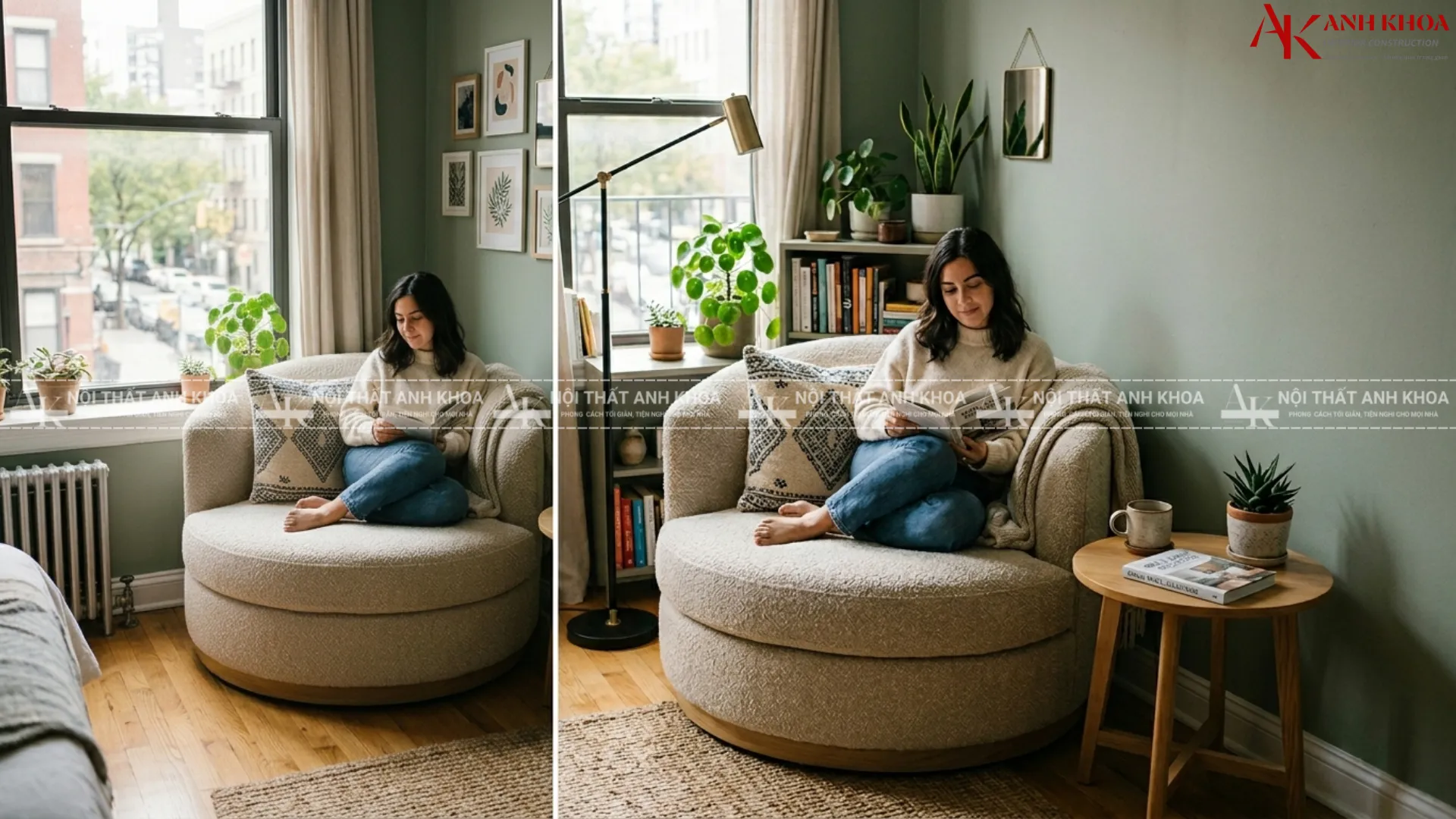 Ghế sofa đơn tròn - Giải pháp tối giản nhưng cực kỳ đắt giá Ghế sofa đơn tròn - Giải pháp tối giản nhưng cực kỳ đắt giá