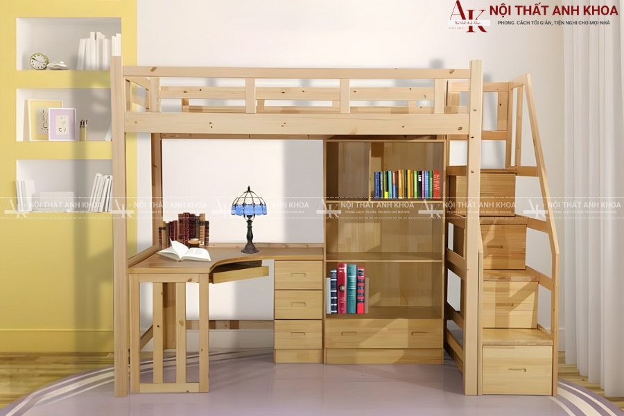 Giường tầng có bàn học - Giải pháp tiết kiệm diện tích hoàn hảo Giường tầng có bàn học - Giải pháp tiết kiệm diện tích hoàn hảo