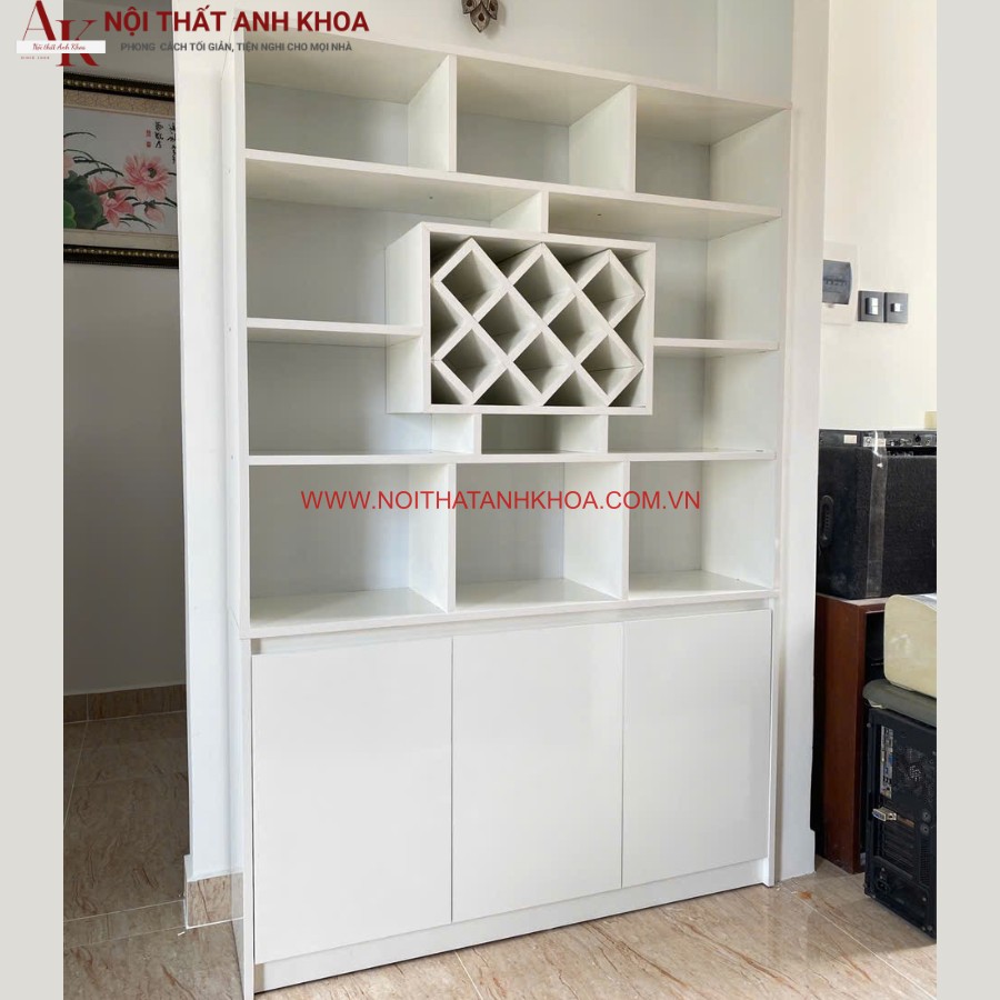 Tủ đựng rượu gỗ công nghiệp trang trí phòng khách đẹp hiện đại Tủ đựng rượu gỗ công nghiệp trang trí phòng khách đẹp hiện đại