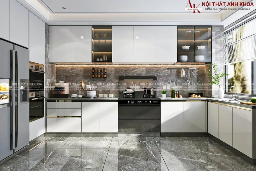 Tủ bếp đẹp cho không gian nhỏ - Giải pháp tiết kiệm diện tích Tủ bếp đẹp cho không gian nhỏ - Giải pháp tiết kiệm diện tích