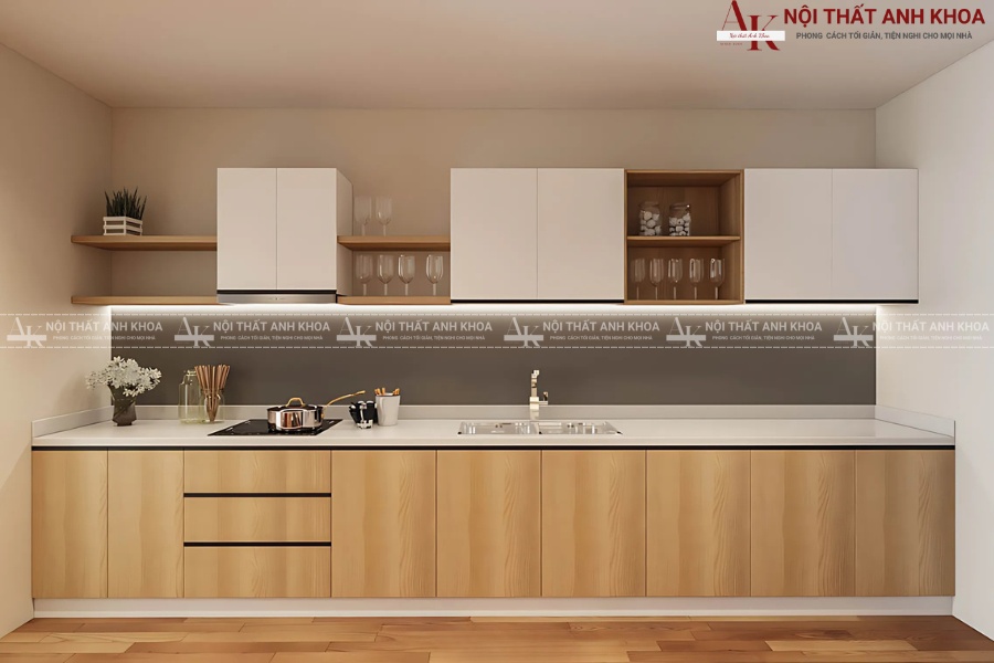 Mẫu tủ bếp kích thước chuẩn cho người Việt Mẫu tủ bếp kích thước chuẩn cho người Việt