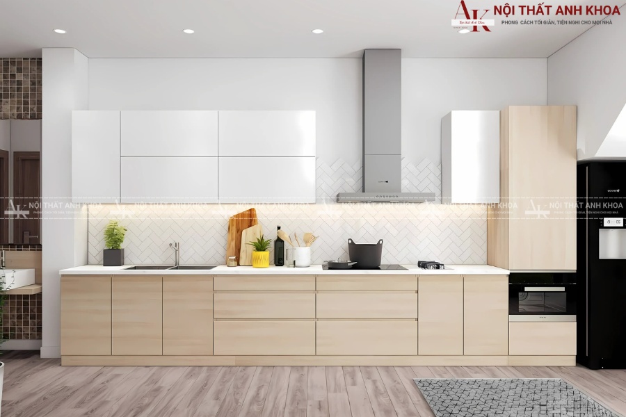 Mẫu tủ bếp thông minh cho căn hộ chung cư  Mẫu tủ bếp thông minh cho căn hộ chung cư