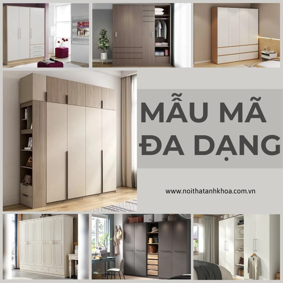 Tủ quần áo gỗ công nghiệp MDF đẹp hiện đại Tủ quần áo gỗ công nghiệp MDF đẹp hiện đại