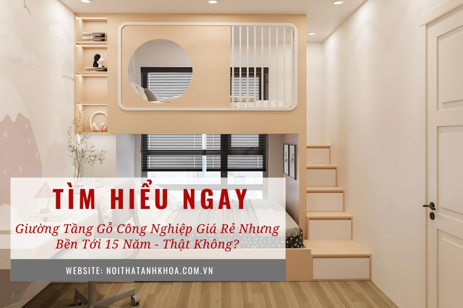 Giường tầng gỗ công nghiệp giá rẻ nhưng bền tới 15 năm - Thật không? Giường tầng gỗ công nghiệp giá rẻ nhưng bền tới 15 năm - Thật không?