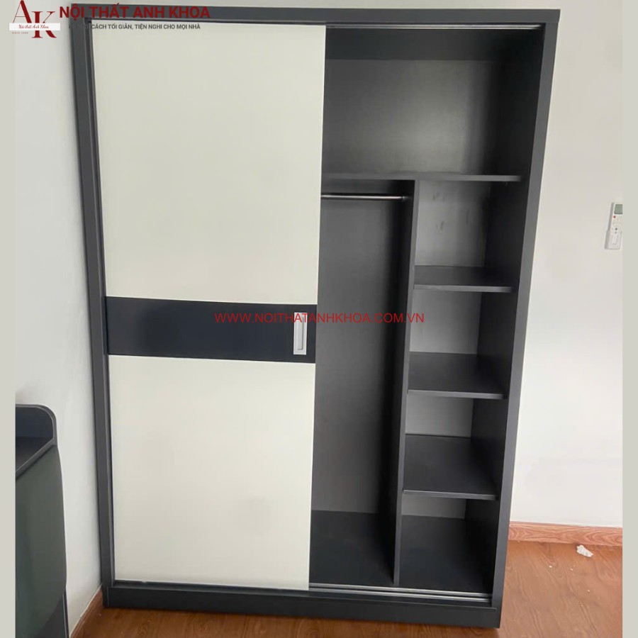 Tủ quần áo cánh trượt phối màu tinh tế Tủ quần áo cánh trượt phối màu tinh tế