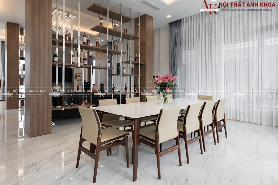 Bàn ăn 10 người mặt đá - Đẳng cấp không gian sống Bàn ăn 10 người mặt đá - Đẳng cấp không gian sống