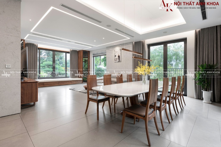 Mẫu bàn ăn 10 người gỗ tự nhiên - Bền đẹp theo thời gian Mẫu bàn ăn 10 người gỗ tự nhiên - Bền đẹp theo thời gian