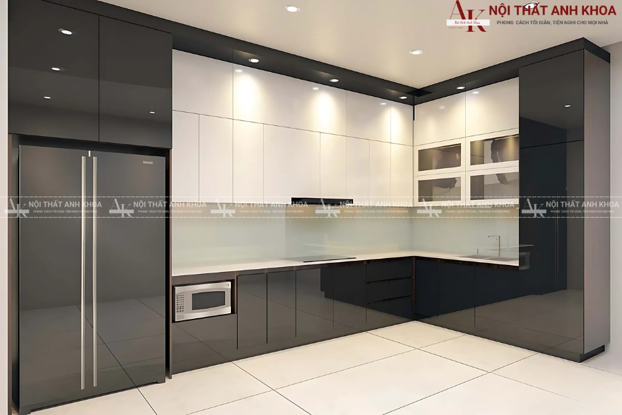 Mẫu tủ bếp chữ L đẹp - Sang trọng cho gia đình Việt Mẫu tủ bếp chữ L đẹp - Sang trọng cho gia đình Việt