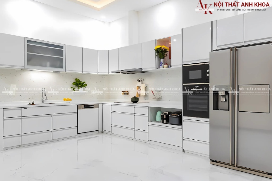 Mẫu tủ bếp chữ L đơn giản mà sang trọng cho mọi nhà Mẫu tủ bếp chữ L đơn giản mà sang trọng cho mọi nhà