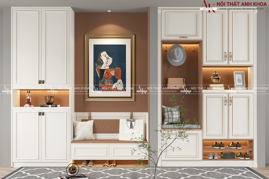 Tủ giày gỗ công nghiệp MDF - cao kịch trần, đẹp và sang cho mọi nhà Tủ giày gỗ công nghiệp MDF - cao kịch trần, đẹp và sang cho mọi nhà